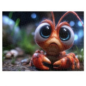Big‑Eyed Baby Crab Jigsaw Puzzle — 500 Pieces, Glossy Tin